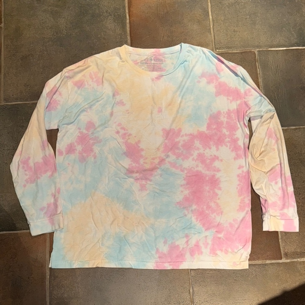 Tie-Dye Long Sleeve T Shirt Soft Serve Brand New Sz 5XL Unisex extra long shirt